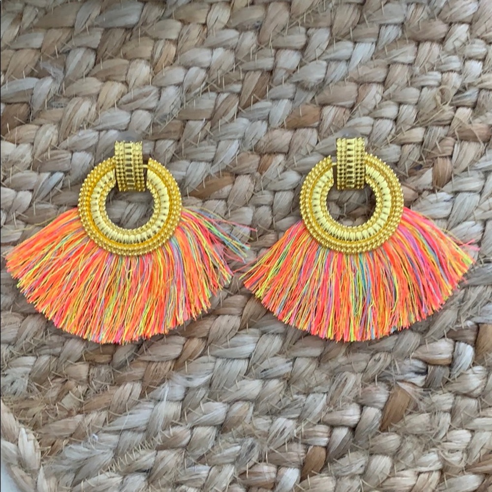 Colorful  statement earrings